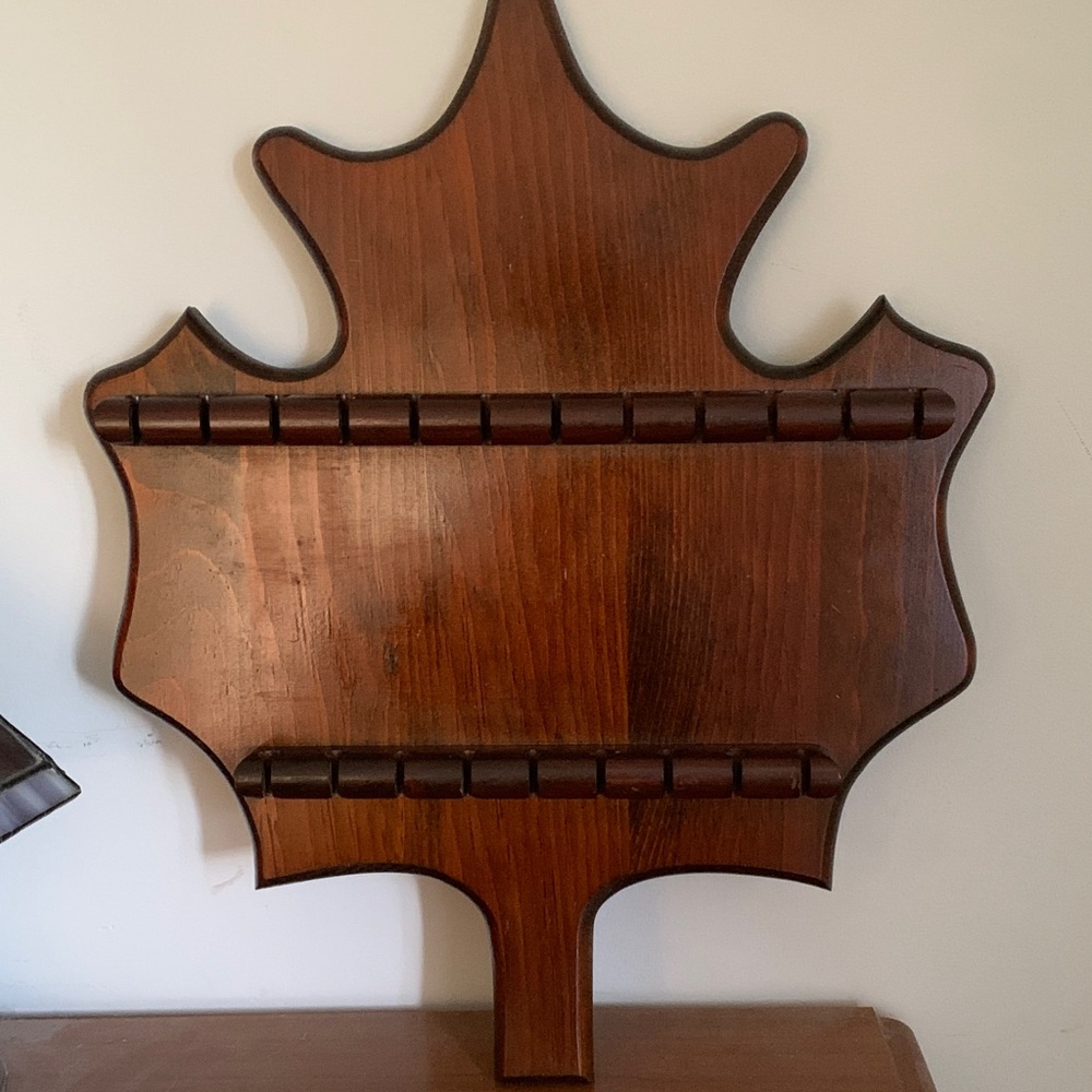 Maple Leaf Wooden Spoon Rack